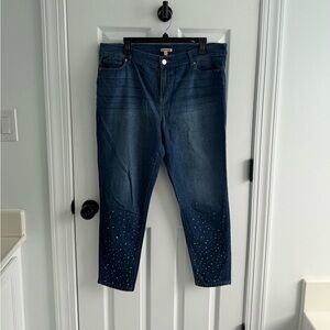 Juicy Couture Women's Blue Jeans with Studded Detail
